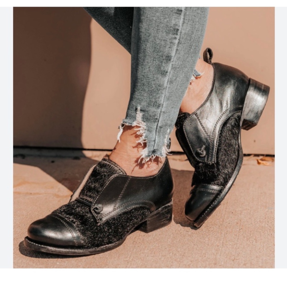 Freebird Mabel Pony Black Oxfords